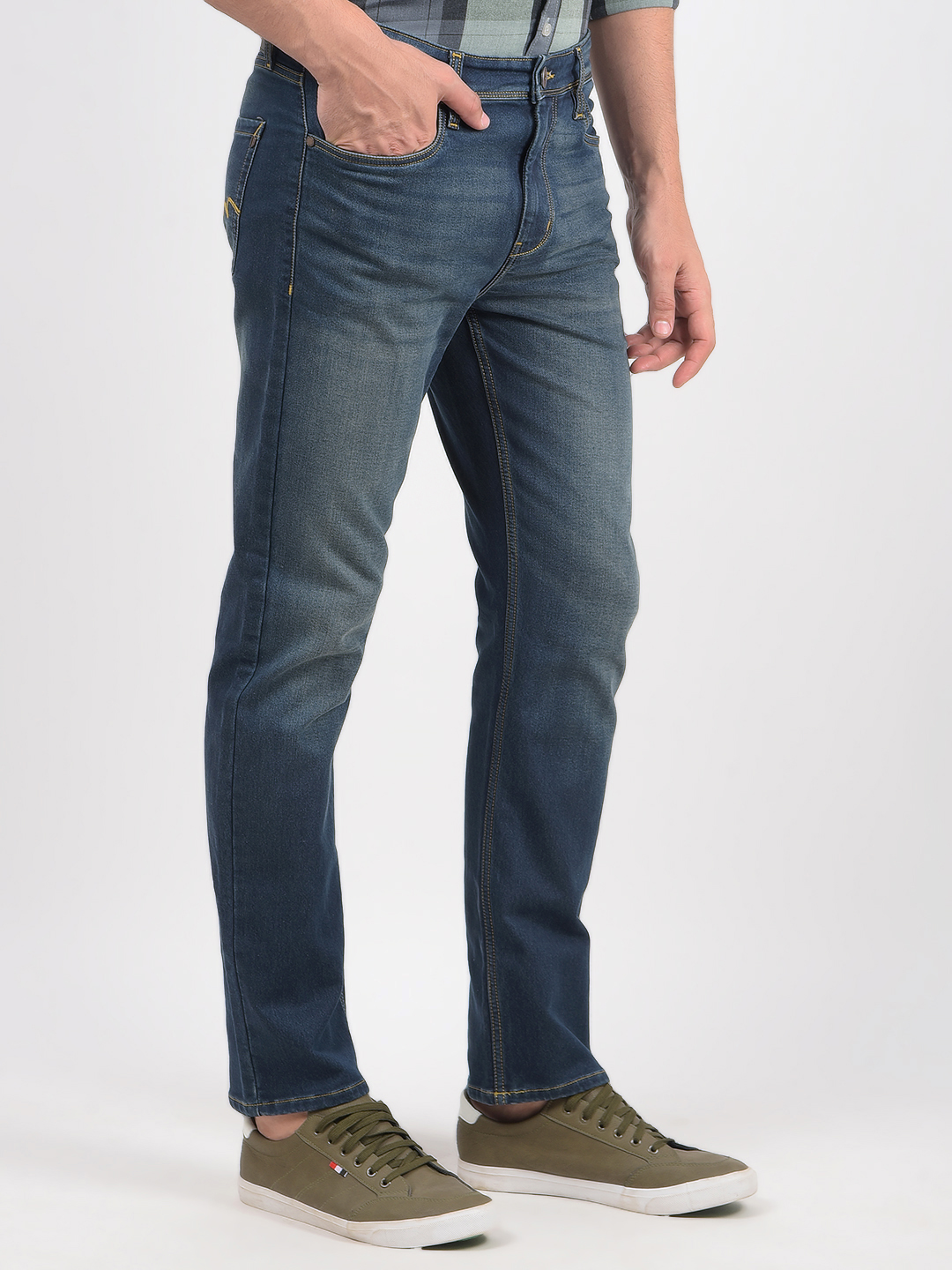Numero Uno Men Solid Blue Jeans